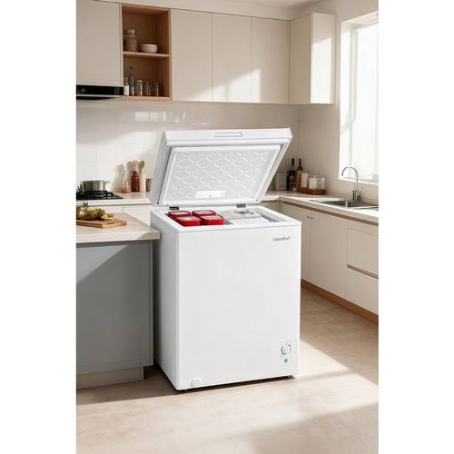 Living And Home 143L Chest Freezer With Digital Temperature Control Fridge&freezer Convertion In White