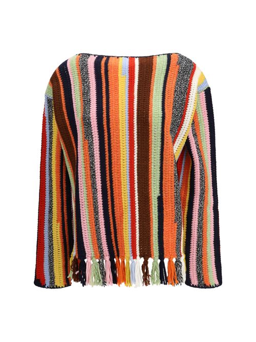 Wool and Cashmere Striped Sweater — Multicolor