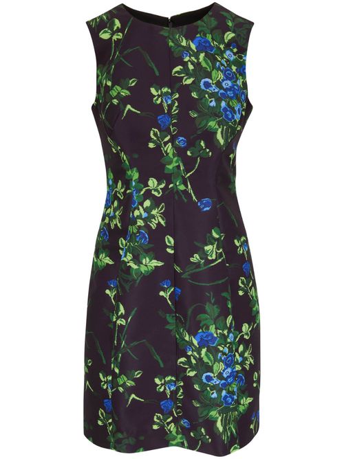 Floral-print dress - Black