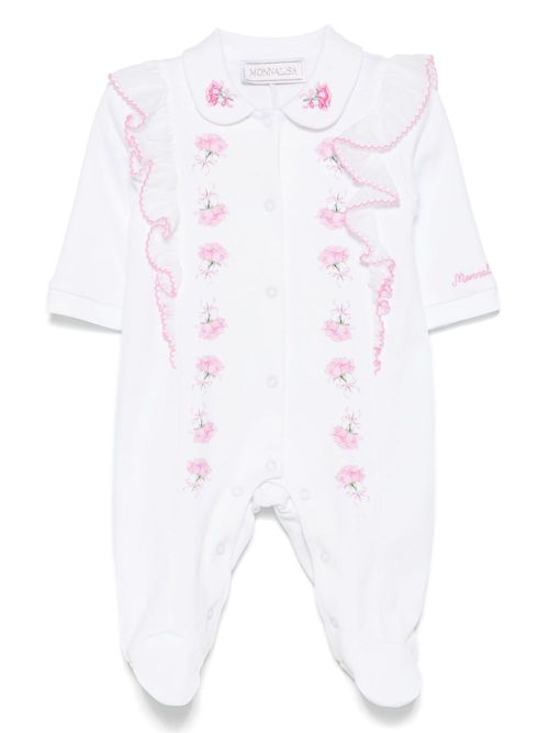 Rose-print pyjamas - White