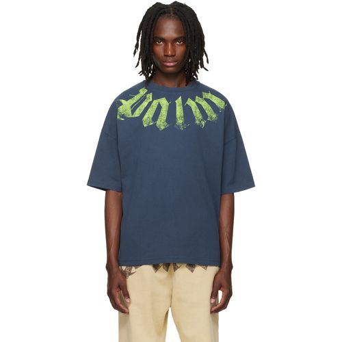 Navy Big Neck Logo Loose T-shirt