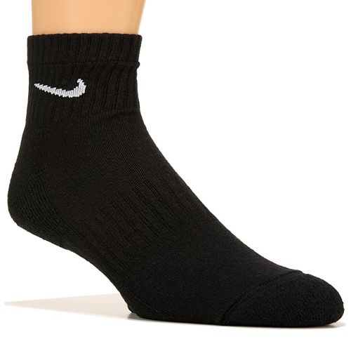 Men's 6 Pack Large Everyday Cushioned Ankle Socks (Black)