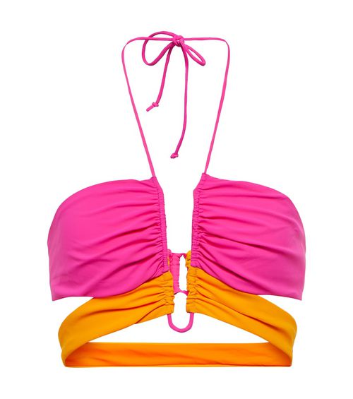 Exclusive to Mytheresa - Ruched halterneck bikini top