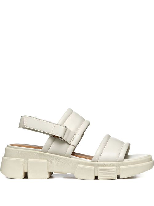 Lisbona double-strap sandals - White