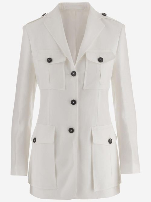 Linen Blazer — White