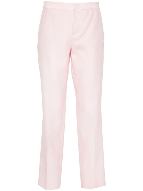 Pressed-crease straight-leg trousers - Pink