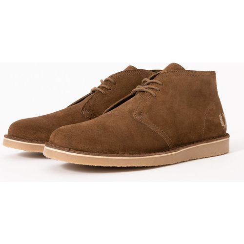 Fred Perry Mens Suede Desert Boots in Brown - Tan Leather