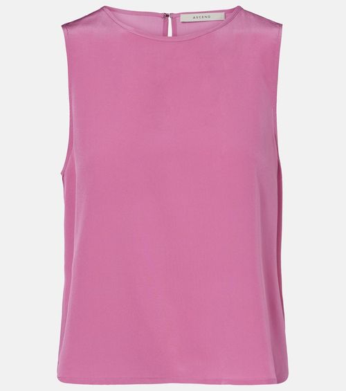 Sofia silk crêpe tank top