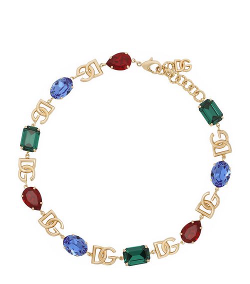 Rhinestone Logo Necklace
