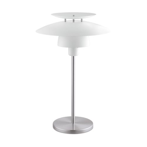 Satin Nickel One Light Table Lamp from the Brenda Collection