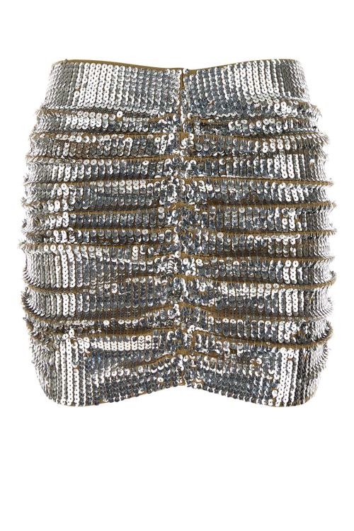 Over Mini Skirt — Silver