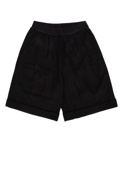 Pleated Bermudas — Black