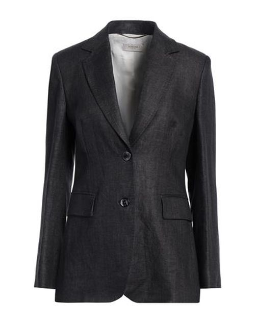 Agnona Woman Blazer Midnight blue Size 10 Linen