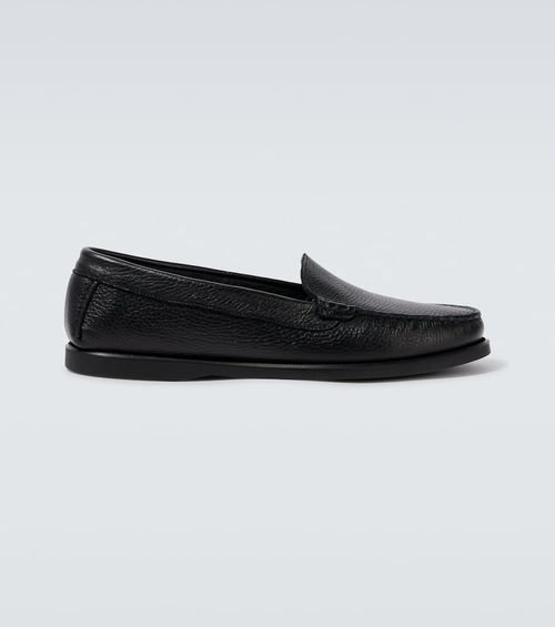 City leather loafers
