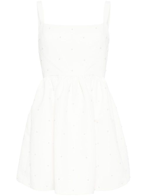 Quinn pearl-embellished minidress - White