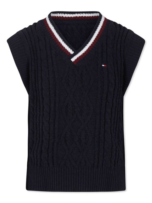 Embroidered-logo pullover - Blue