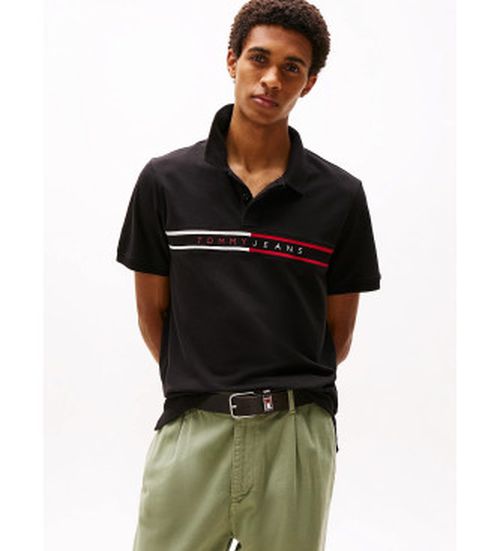 Tommy Jeans for man. DM0DM20916 Slim fit polo shirt black (M), Casual, Cotton, Short sleeve