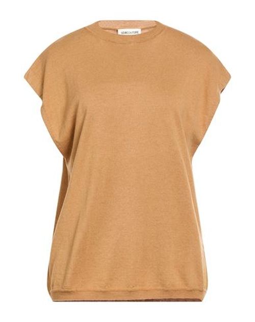 Woman Sweater Camel Size L Cotton, Wool
