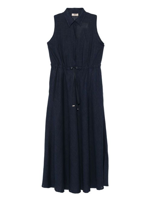 Drawstring shirtdress - Blue
