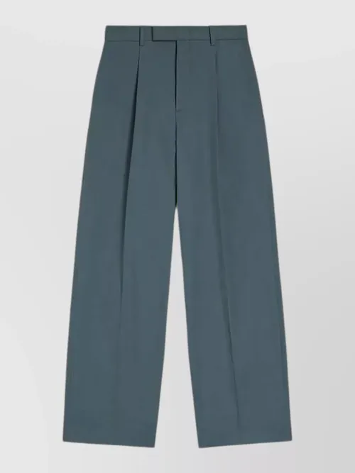 Jil Sander - pleated cotton trousers drop crotch design