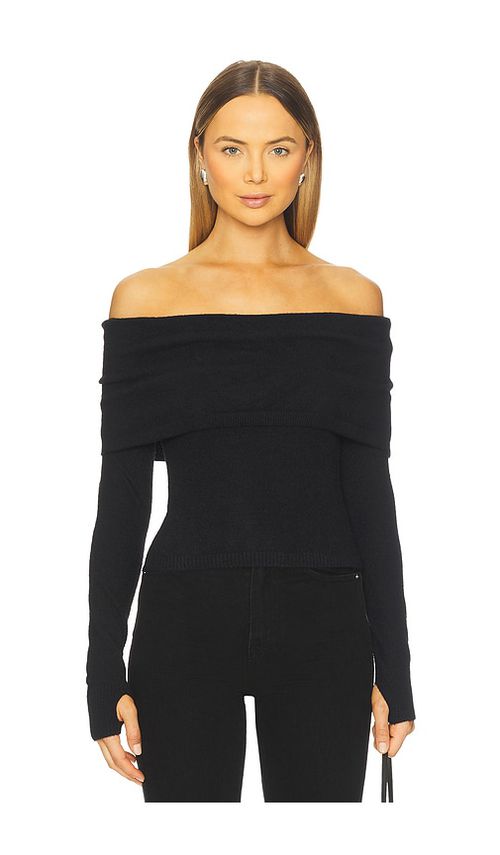 SEVEN WONDERS Barly Off Shoulder Top in Black. XL also in L, M