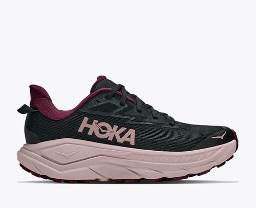 HOKA Women's Challenger 8 Shoes in Black/Pink Opal