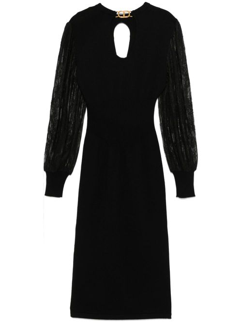 Knitted midi dress - Black
