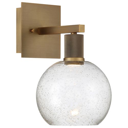 Antique Brushed Brass LED Wall Sconce from the Port Nine Burgundy Collection