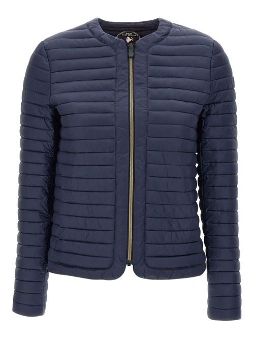 Quilted zip-up jacket - Blue