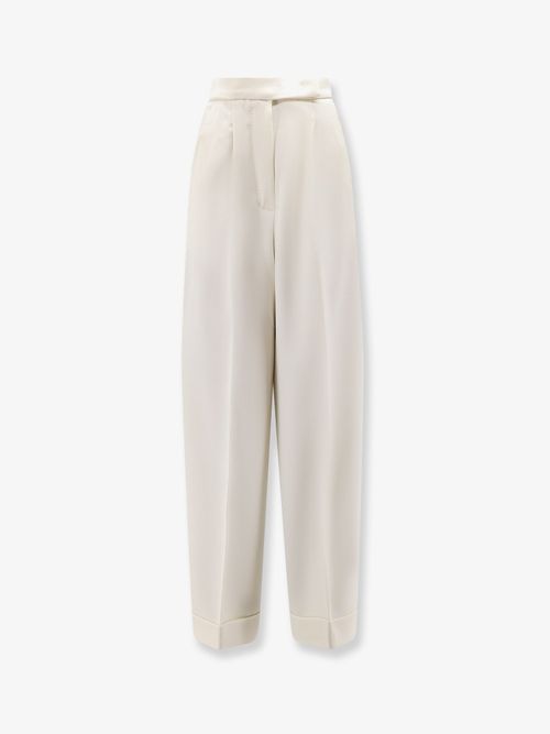 Virgin Wool Trousers — White