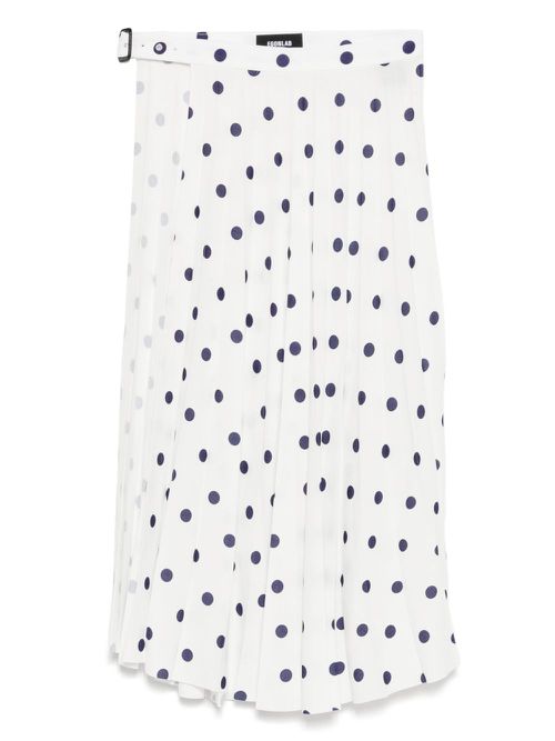 EGONlab. polka-dot printed skirt - White