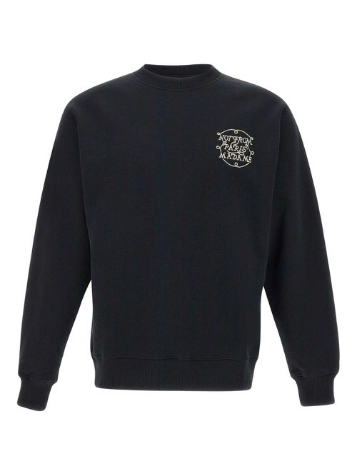 Embroidered-motif sweatshirt - Black
