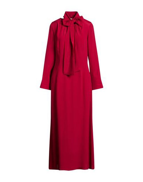Woman Maxi dress Garnet Size 12 Acetate, Silk