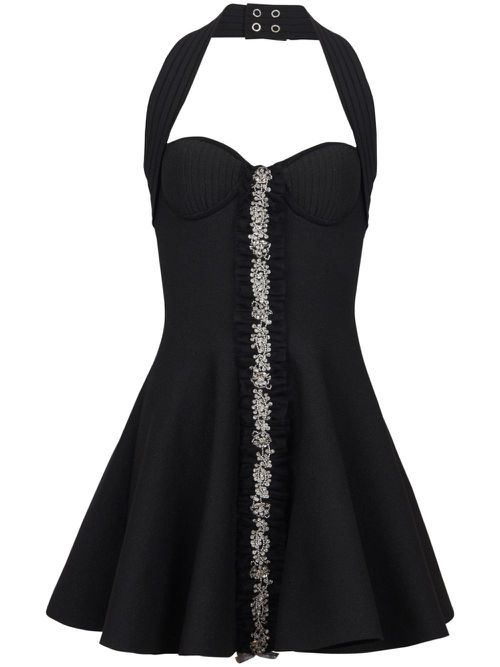 Halterneck knit dress - Black