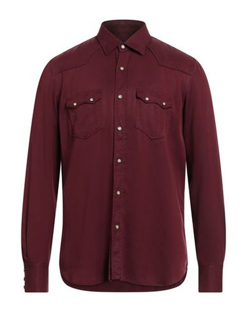 Man Shirt Burgundy Size 15 ¾ Lyocell