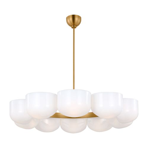 Burnished Brass Chandelier from the Cheverny Collection