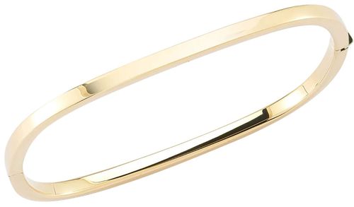 Designer Gold Square Bangle in 18K Yellow Gold