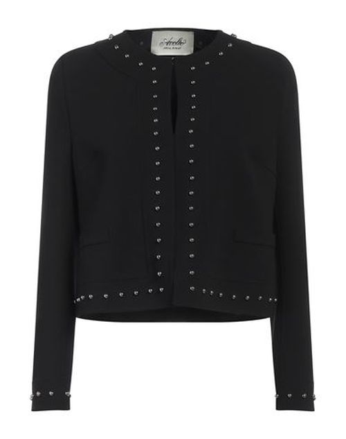 Woman Jacket Black Size 10 Virgin Wool, Elastane