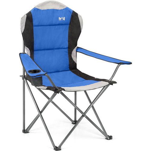 Folding Camping Chair Deluxe Padded High Back Portable Garden Fishing Trail