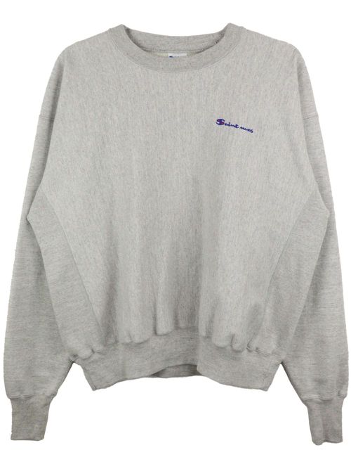 Crew-neck cotton-blend sweatshirt - Grey
