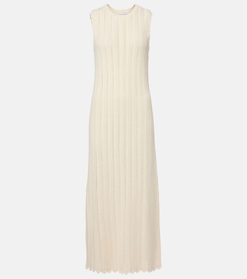 Sissi open-knit cotton midi dress