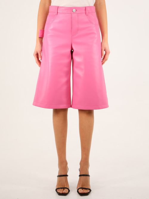 Leather Bermuda shorts