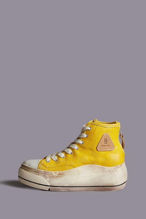 R13 Kurt High Top Sneaker - Yellow / Aqua / 9