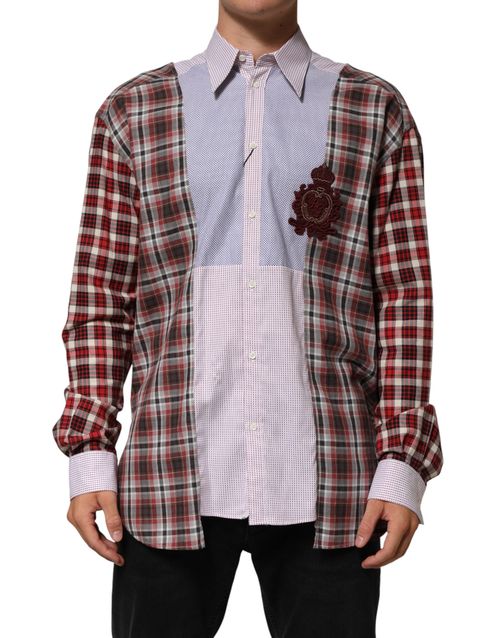 Checkered Cotton Shirt — Red