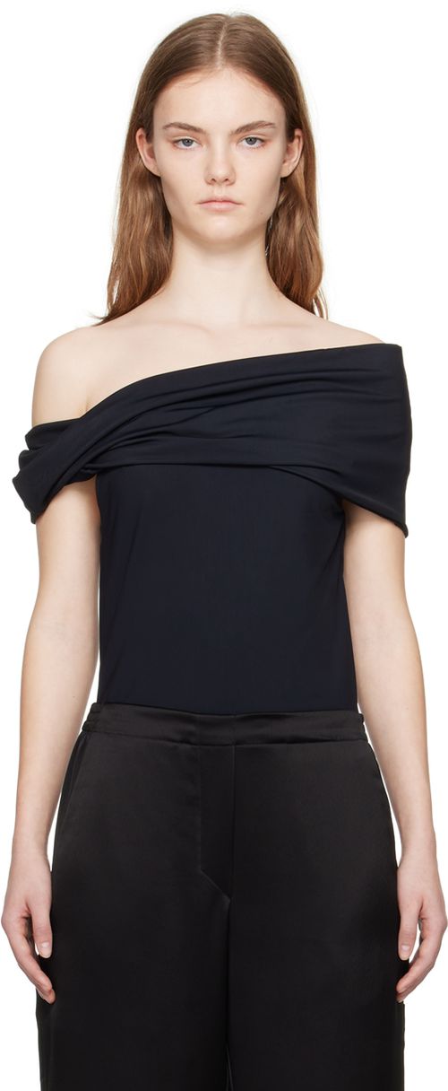 Róhe Black Off-The-Shoulder Camisole