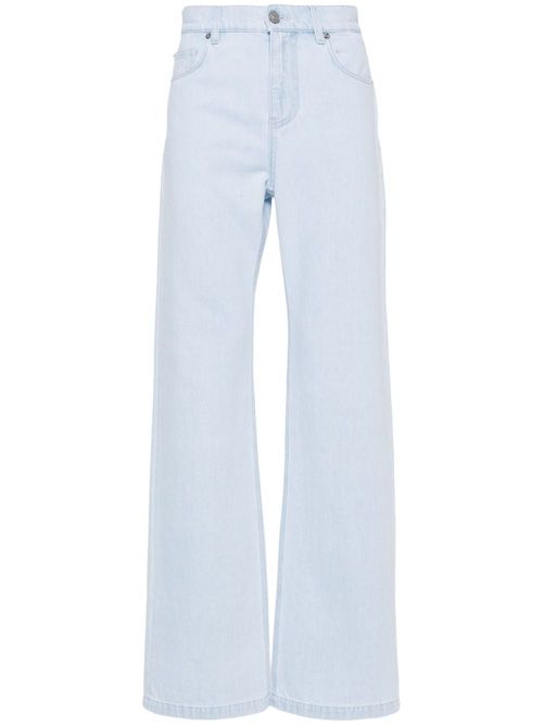 Logo-patch straight jeans - Blue