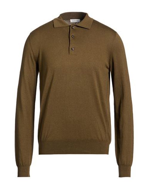 Man Sweater Military green Size 38 Silk, Cotton