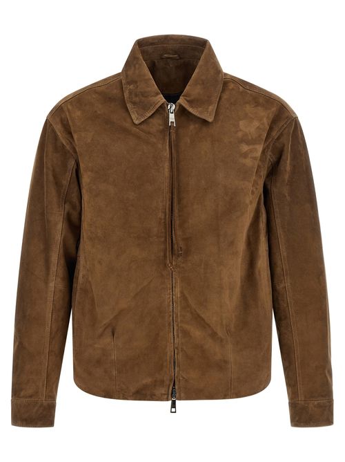 Suede Jacket — Brown