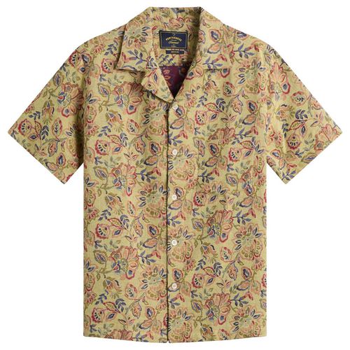 Men's Tapestry Flowers Vacation Shirt Natural