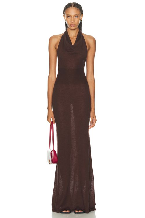 Aya Muse Reed Dress in Bark - Brown. XS also in L